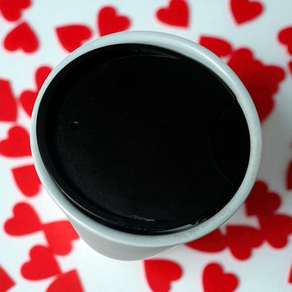 Starbucks Tumbler Love Valentine Stitch Tattoo Cup 12oz Ceramic Blue Coffee Mug - Picture 5 of 6